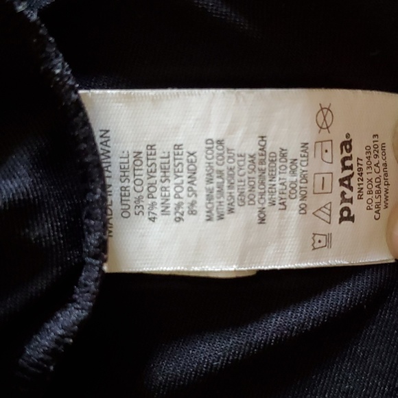 NWOT PrAna Mika Layered Athletic Tank Yellow Sheer Black Racerback Tank Medium - Picture 7 of 8